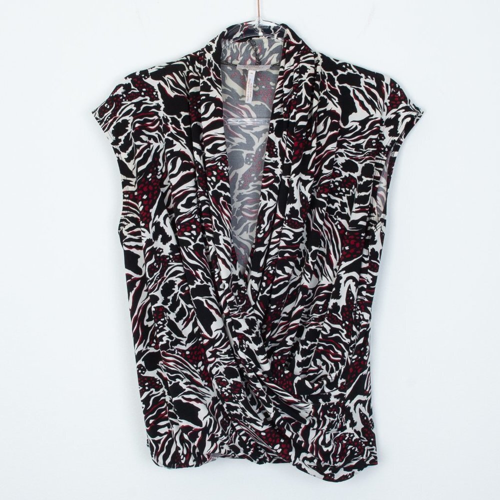 Laundry By Shelli Segal Knit Wrap Blouse Size Medium